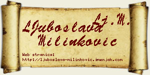 LJuboslava Milinković vizit kartica